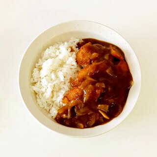 冷凍ヒレカツでカレー